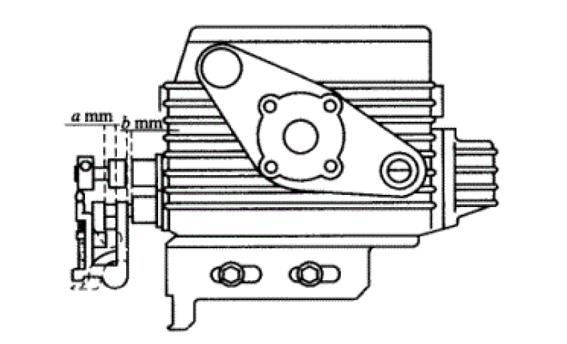 Fig.10 The position of the scissors swing arm and the small arm Fig.10 The position of the scissors swing arm and the small arm